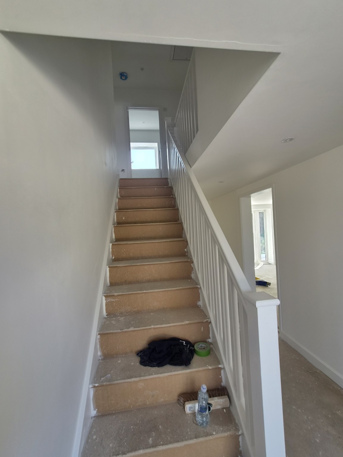 Painted hallway and staircase
