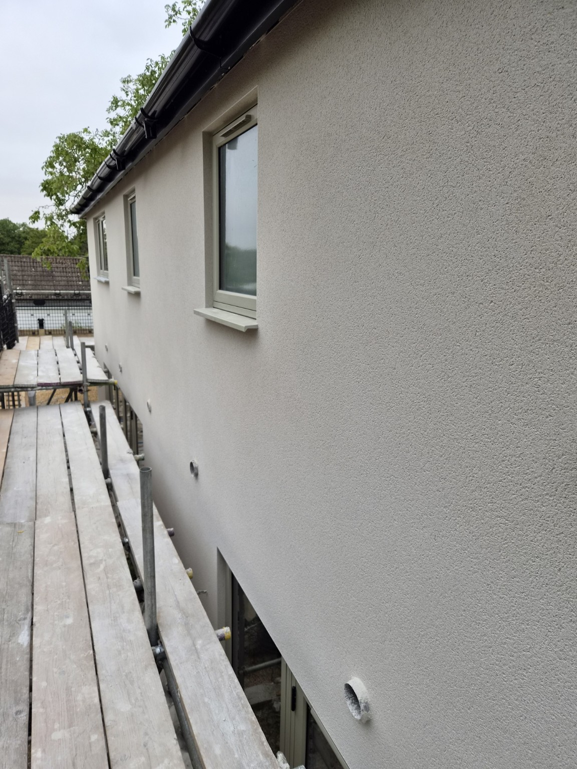 Freshly painted exterior of a property