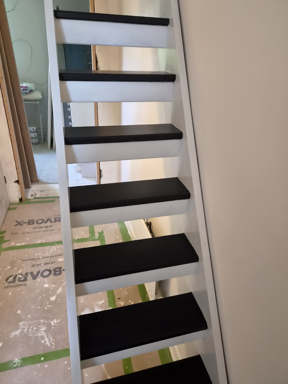 Painted staircase and landing